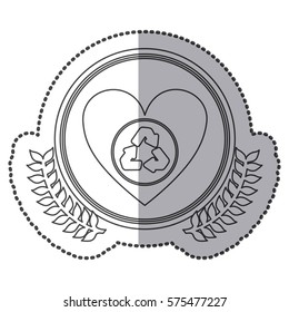 symbol love environment care image, vector illustration icon