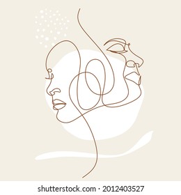 Symbol of love, family and unity. Minimalism style. Suitable for decoration, tattoos, albums, cards, wallpapers, banners, printing on t-shirts. Isolated vector