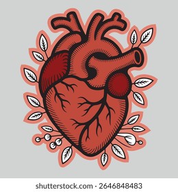 Símbolo do amor. Coração isolado em fundo branco