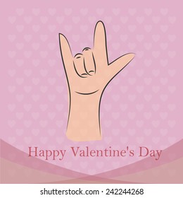 symbol of love on sweet background, Flat design Happy Valentines. can be add text.