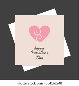 Symbol of love on sweet Vintage background, greeting card, Flat design Happy Valentines. can be add text. vector illustration