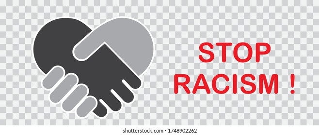Symbol of love and stop racism vector no racism