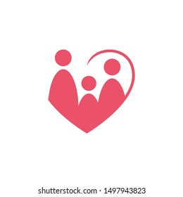 symbol of love triangle logo design vector illustration