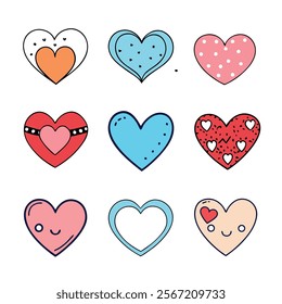 Symbol of love and valentine's red heart shape