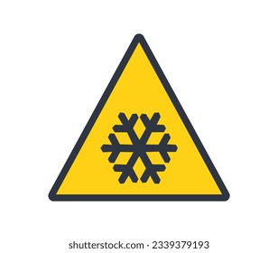 Symbol of Low temperature. Concept of Freezing Conditions.
