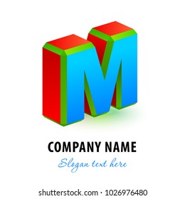 Symbol M as a company logo template