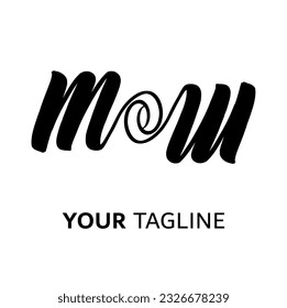 Symbol M letter logo on white background, can be used for art companies, sports, etc