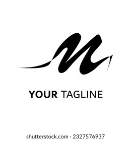 Symbol M letter logo on white background, can be used for art companies, sports, etc