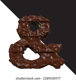 Symbol made of chocolate 3d