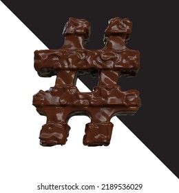 Symbol aus Schokolade 3d