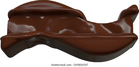 Symbol made of chocolate 3d