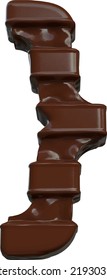 Symbol aus Schokolade 3d