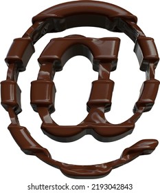Symbol made of chocolate 3d