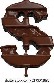Símbolo de chocolate 3d