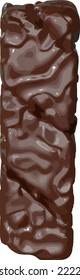 The symbol made of chocolate. letter l