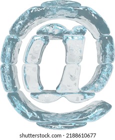 The symbol is made of ice