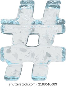 El símbolo está hecho de hielo