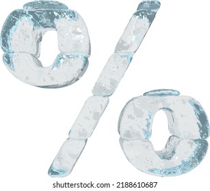 The symbol is made of ice