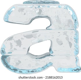 The symbol is made of ice. letter a