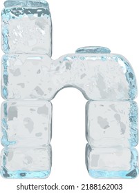 The symbol is made of ice. letter h