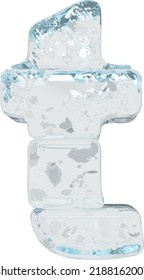 The symbol is made of ice. letter t