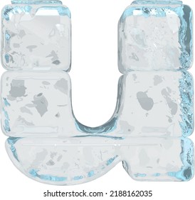 The symbol is made of ice. letter u