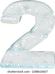 El símbolo está hecho de hielo. número 2