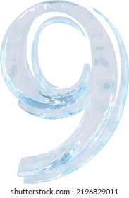 Symbol aus Eis. Nummer 9