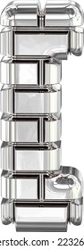The symbol made of silver bricks.