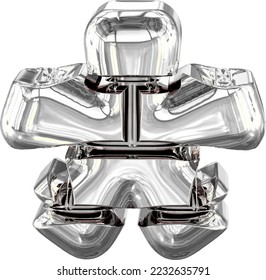 El símbolo hecho de ladrillos de plata.