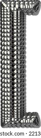 Symbol made of silver spheres