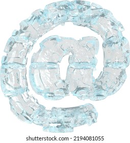 Symbol aus transparentem Eis