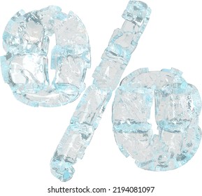Symbol aus transparentem Eis