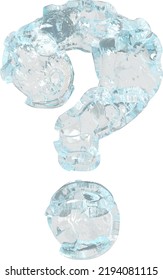 Symbol made of transparent ice