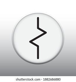 Symbol of Magnetic Overload Tripping Device Vector illustration symbol of Electrical System Control

