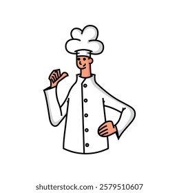 
a symbol of the male chef character, very suitable for your needs