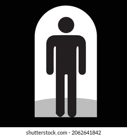 symbol man icon black vector