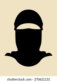 Symbol of a man wearing a full cover mask