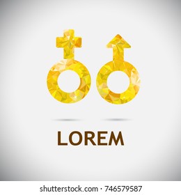Symbol of a man and a woman. Vector