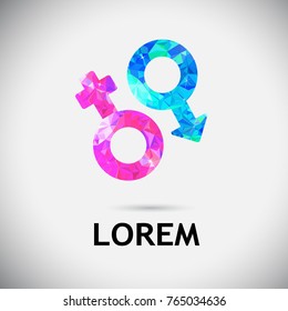 Symbol of a man and a woman. Vector
