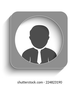 Symbol of manager icon with shadow