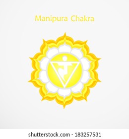 Symbol of  Manipura chakra vector