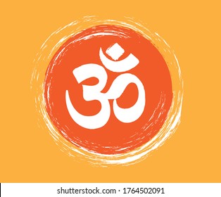 Spiritual Om On Mandala Background Stock Illustration 78596020