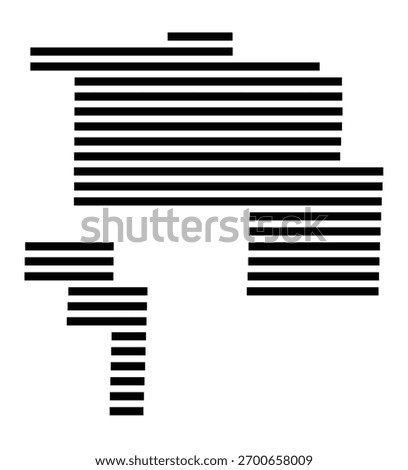 Symbol Map of The Acreage (Florida, United States) showing the village or settlement with a pattern of just a few black horizontal lines