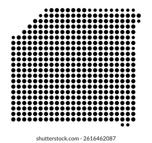 Symbol Map of Apple Valley (United States) showing the city with a pattern of just a few black dots
