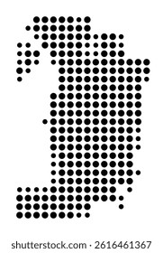 Symbol Map of Boynton Beach (United States) showing the city with a pattern of just a few black dots