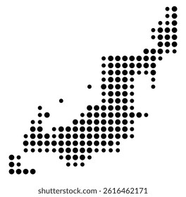 Symbol Map of Broomfield (United States) showing the city with a pattern of just a few black dots