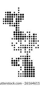 Symbol Map of Buckeye (United States) showing the city with a pattern of just a few black dots