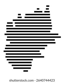 Symbol Map of the city Maxhütte-Haidhof (Bayern, Germany) showing the area of the city with just a few black horizontal lines