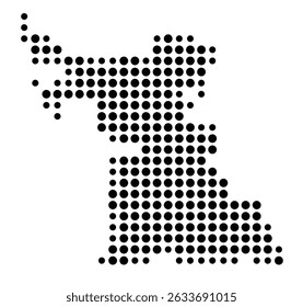 Symbol Map of the city Beilngries (Bayern, Germany) showing the city with a pattern of just a few black dots